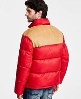 Guess Men's Larry Fabric Block Puffer Jacket