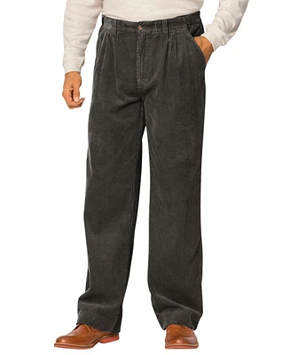 KingSize Big & Tall Expandable Waist Corduroy Pleat-Front Pants