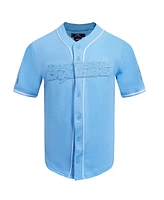 Pro Standard Men's Powder Blue Los Angeles Chargers Triple Tonal Mesh Button-Up Shirt