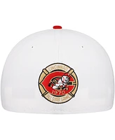 New Era Men's White/Red Cincinnati Reds Major Sidepatch 59FIFTY Fitted Hat