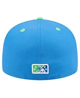 New Era Men's White Myrtle Beach Pelicans Theme Night Pelisaurus Rex 59FIFTY Fitted Hat