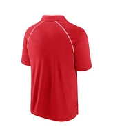 Fanatics Men's Red Detroit Wings Raglan Strong Alone Polo Shirt