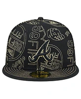 New Era Men's Black Atlanta Braves 59FIFTY Day Allover Fitted Hat