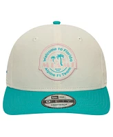 New Era Men's White Alpine Miami 9FIFTY Snapback Hat