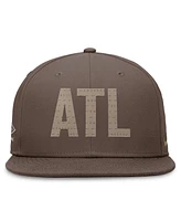 Nike Men's Brown Atlanta Braves Statement Ironstone Performance True Fitted Hat