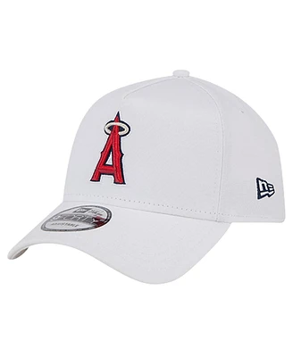 New Era Men's White Los Angeles Angels Tc A-Frame 9FORTY Adjustable Hat