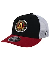 New Era Men's Black Atlanta United Fc Throwback Trucker Low Profile 9FIFTY Snapback Hat