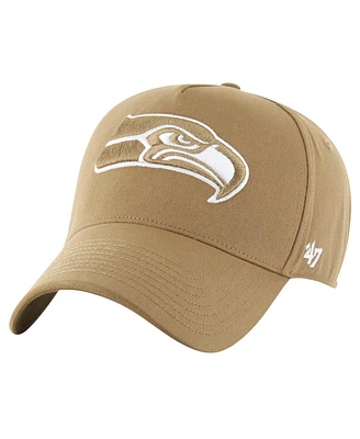 47 Brand Men's Tan Seattle Seahawks Ballpark Mvp Adjustable Hat