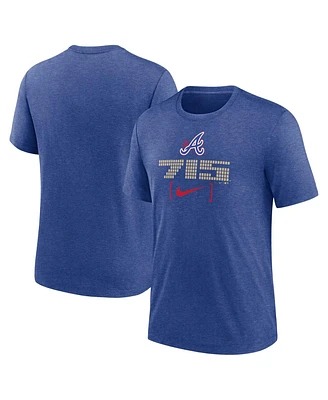 Nike Men's Heather Royal Atlanta Braves City Connect Tri-Blend T-Shirt