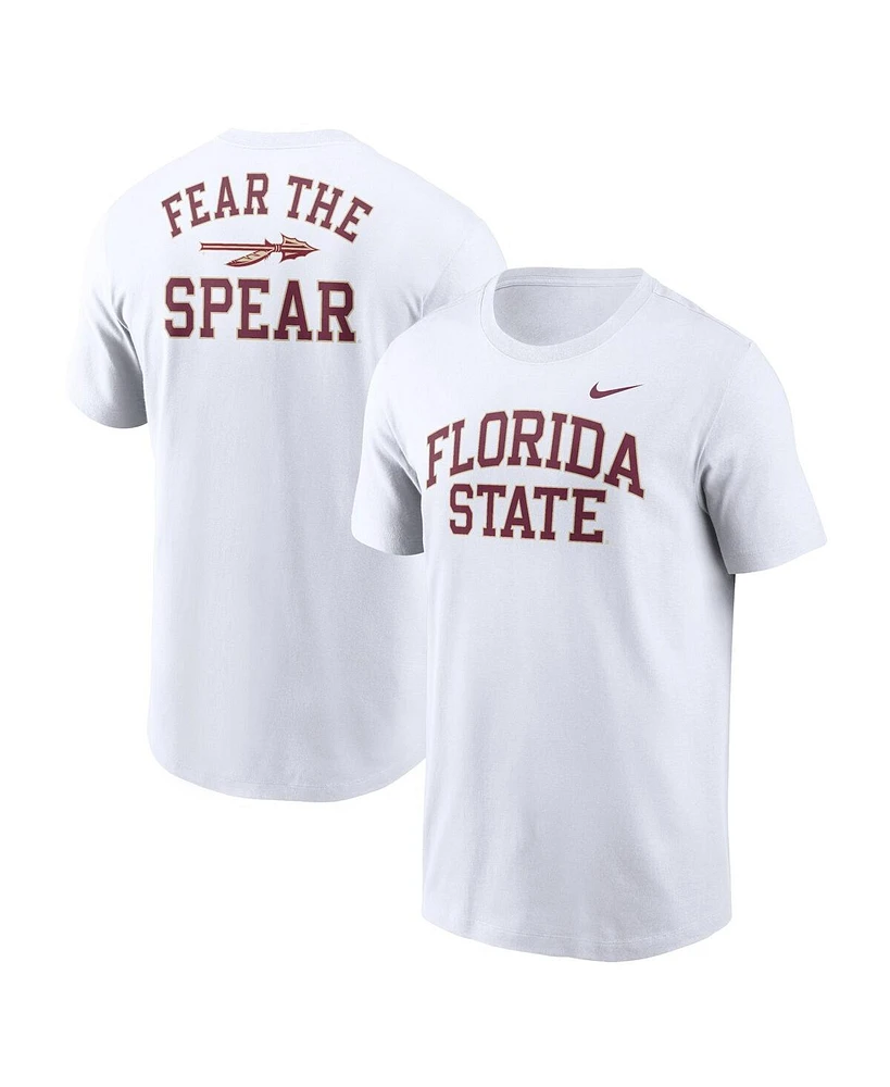 Nike Men's White Florida State Seminoles Blitz 2-Hit T-Shirt