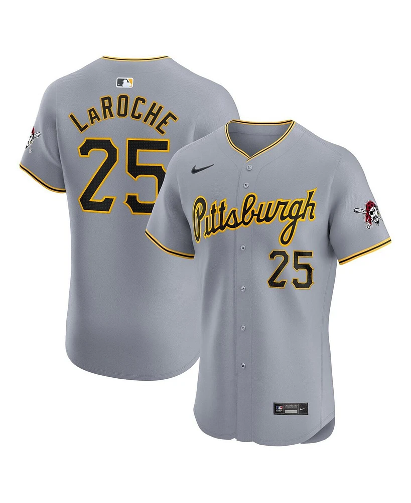 Nike Men's Adam LaRoche Gray Pittsburgh Pirates Road Elite Player Jersey