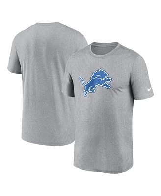 Nike Men's Heather Gray Detroit Lions Legend Logo Performance T-Shirt