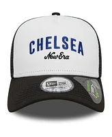 New Era Men's White Chelsea E-Frame Adjustable Trucker Hat