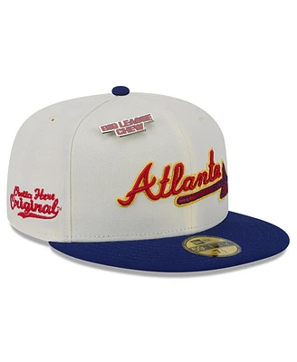 New Era Men's White Atlanta Braves Big League Chew Original 59FIFTY Fitted Hat