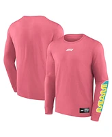 Fanatics Men's Pink Formula 1 Miami Grand Prix Long Sleeve T-Shirt