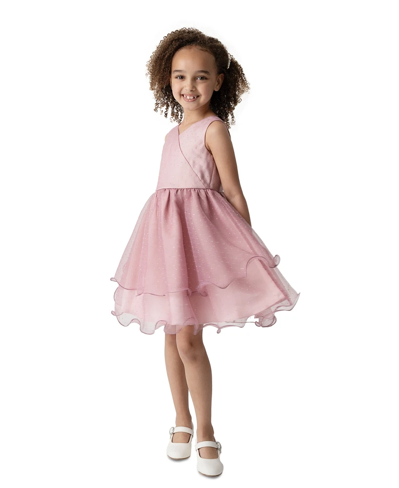 Rare Editions Toddler & Little Girls Studded Organza Dress