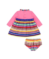 Mixed Up Clothing Infant Girls Long Sleeve Ruffle Trim Dress and Bloomer Set