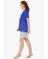 Dreams & Co. Women's Knit Pj Short Set