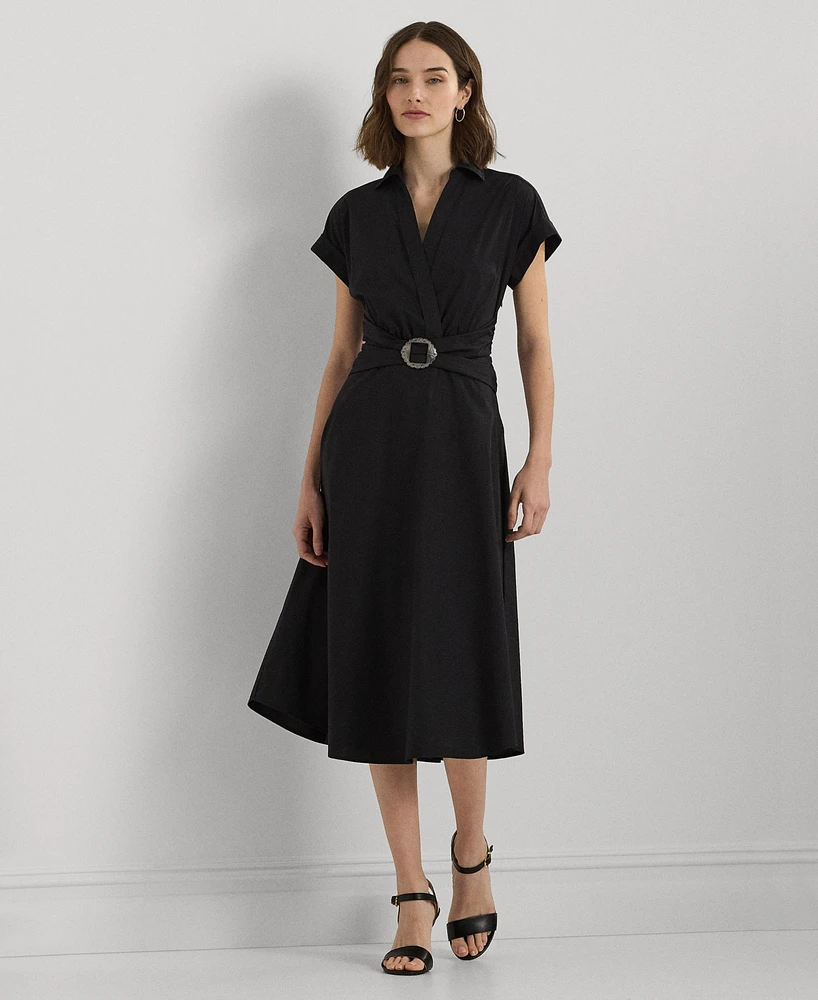 Lauren Ralph Lauren Women's Stretch-Cotton Blend Surplice Dress | MainPlace  Mall