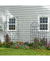 Pack Rustproof Metal Garden Trellis 71" x 20" Wire Lattice Panel for Patio
