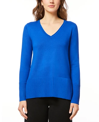 Melissa Paige Women's V-Neck Wide-Hem Wide-Cuff Sweater