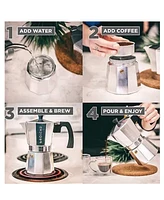 Grosche Grind Brew Duo: Milano Moka Pot Bremen Burr Grinder