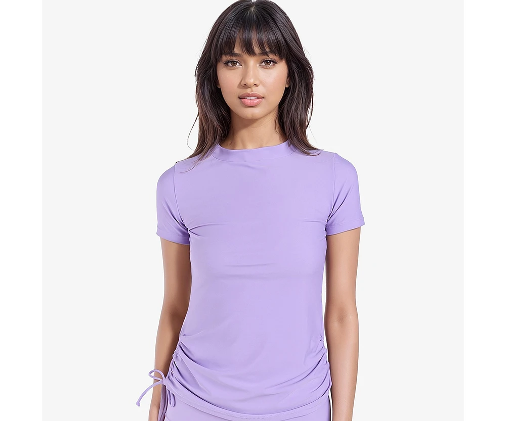Calypsa Women's Mock Neck Adele Swim Top