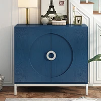 Streamdale Furniture Wooden and Metal Accent Cabinet (Navy)