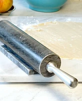 Rsvp International 17.5" Grey Marble Rolling Pin with Stand