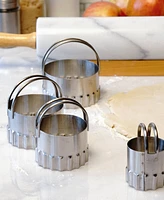 Rsvp International Endurance Stainless Steel 4 Piece Round Rippled Biscuit Cutter Set