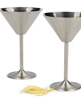 Rsvp International Endurance Martini Glass 2 Piece Set 4.5x7"