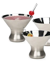 Rsvp International Endurance Stainless Steel Stemless Martini Glass, 4x4x4"