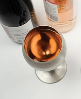Rsvp International Endurance Stainless Steel Wine Glass Set 2 Piece 3x3x7"