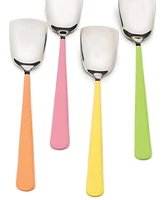 Rsvp International Endurance Stainless Steel 4 Piece 6" Ice Cream Spoons Set in Mixed Colors