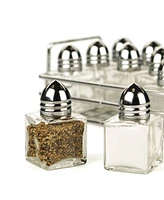 Rsvp International Glass Stainless Steel 13 Piece 1/2 Ounce Mini Salt Pepper Shaker Set