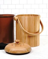 Rsvp International Endurance Wood 3.25 Quart Compost Pail Set