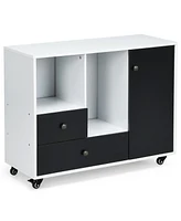 Sugift Lateral Mobile Filing Cabinet with 2 Drawers