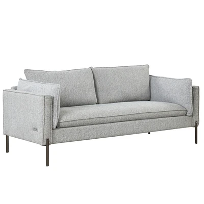 Simplie Fun 76.2" Modern Style 3 Seat Sofa Linen Fabric Upholstered Couch Furniture 3-Seats Couch