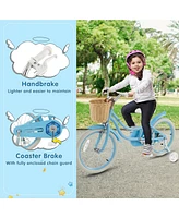 Gymax 18'' Retro Style Kids Bike Bicycle w/ Height Adjustable Handlebar & Seat Pink