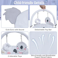 Costway Portable Baby Bouncer Vibration Infant Rocker Seat with Detachable Toy Bar