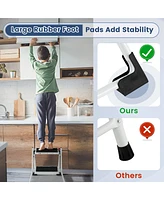 Costway 2 Step Ladder Folding Step Stool 330lbs Capacity with Anti-Slip Pedal & Handle