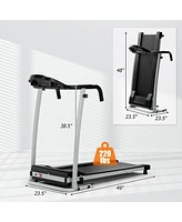 Costway 2 Hp Folding Treadmill Motorized Running Machine 12 Preset Program & Lcd Display