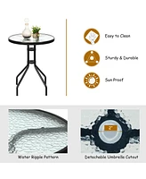 Costway 3 Pcs Bistro Conversation Patio Pub Dining Set