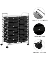 20 Drawers Rolling Storage Cart Art Craft Organizer on Wheels Multipurpose