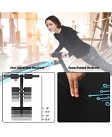 Costway Folding Weight Bench Adjustable Sit-up Board Curved Decline Bench