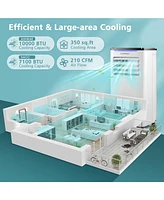 Costway Btu ( Btu Ashrae) Portable Air Conditioner 3-in-1 Ac Unit w/ Cool Dehum Fan Sleep Mode