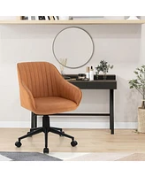 Pu Leathaire Home Office Arm Chair Adjustable Swivel