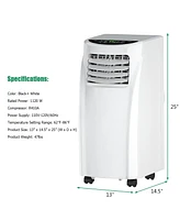 Costway 5500 Btu (8000BTU Ashrae) Portable Air Conditioner & Dehumidifier Function Remote