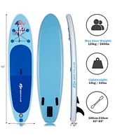 Costway 1 pcs 10' Inflatable Stand Up Paddle Board Sup Surfboard