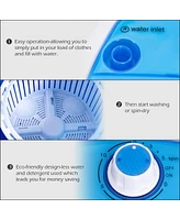 Portable Mini Counter Top Washing Machine 5.5lbs Spin Basket Laundry